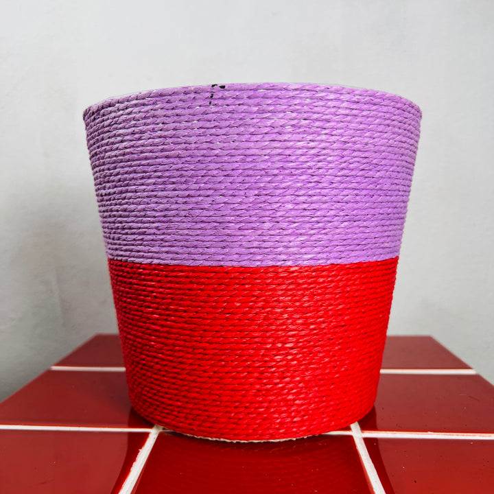 Riley Basket lilac/red
