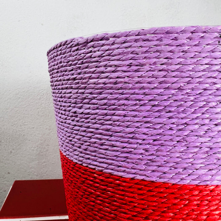 Riley Basket lilac/red