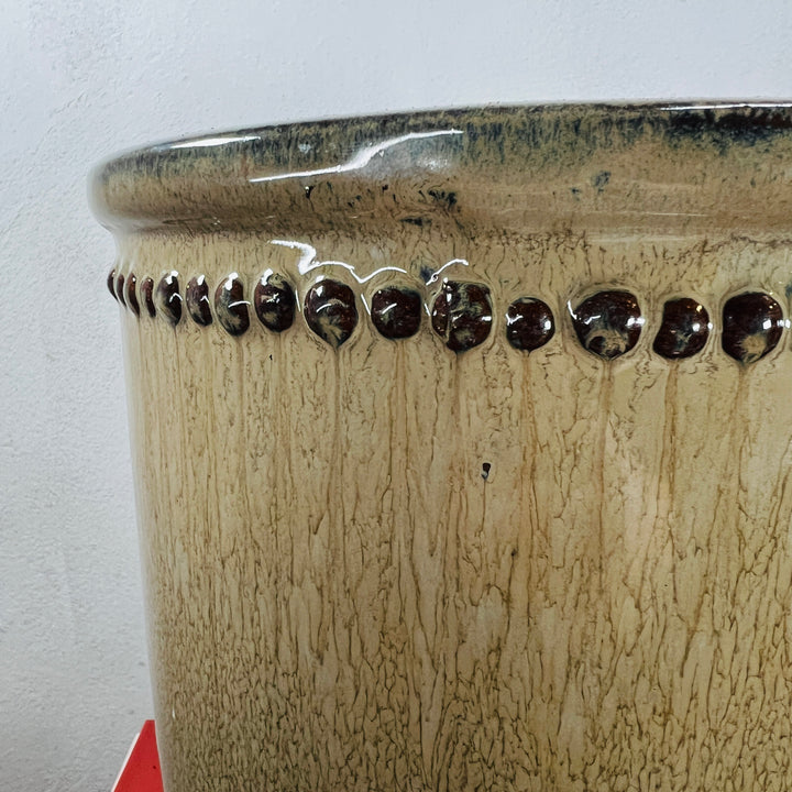 Glazed Flower Pot with Saucer