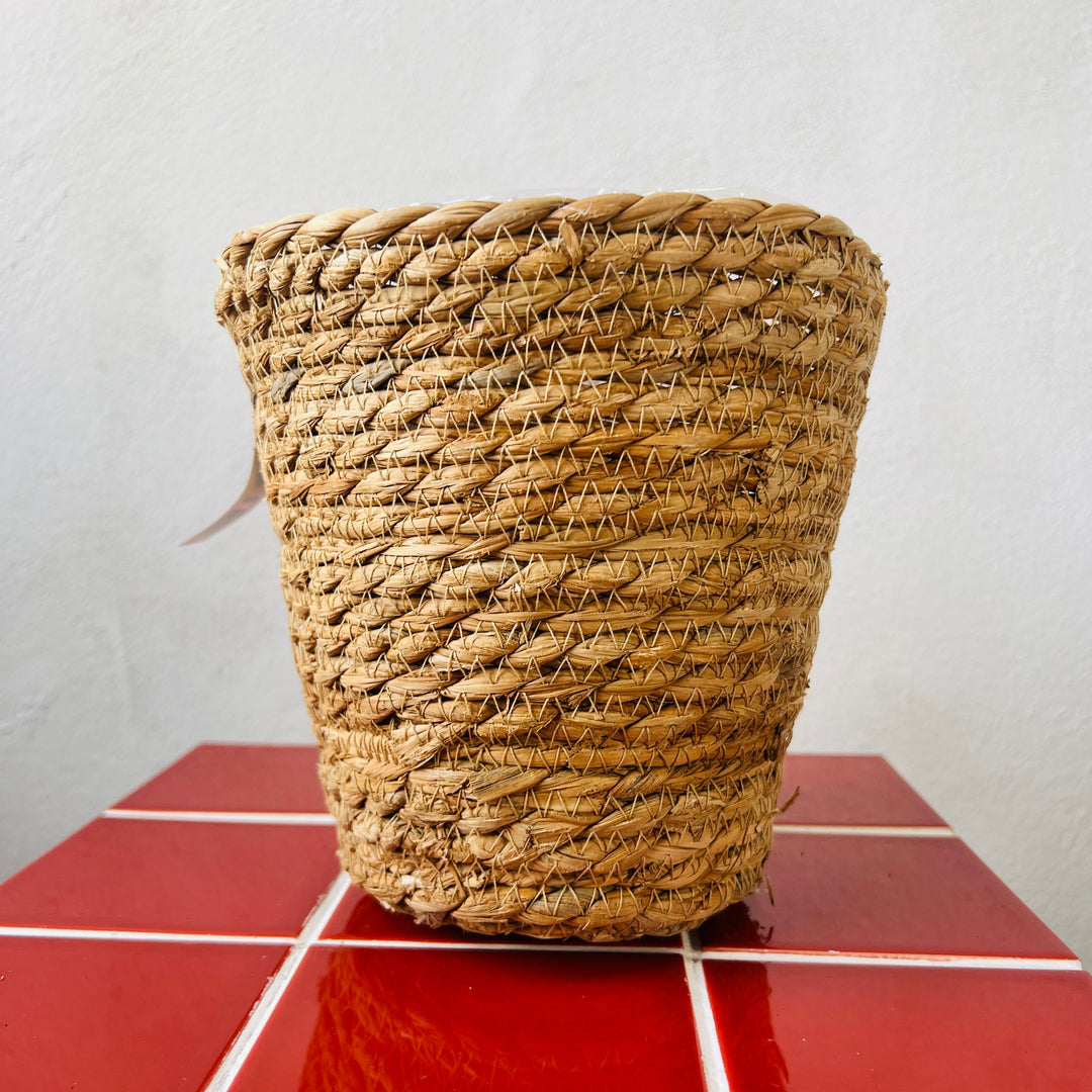 Seagrass Straw Basket Pot Brown – Natural Woven Planter