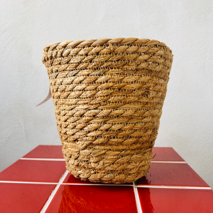 Seagrass Straw Basket Pot Brown – Natural Woven Planter