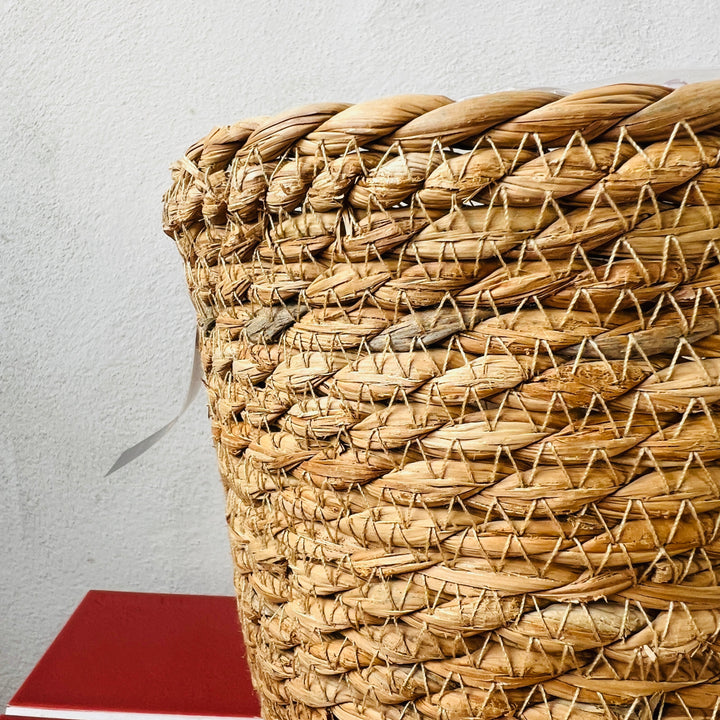 Seagrass Straw Basket Pot Brown – Natural Woven Planter