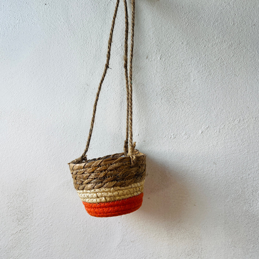 Makka Hanging Basket Orange Stripes