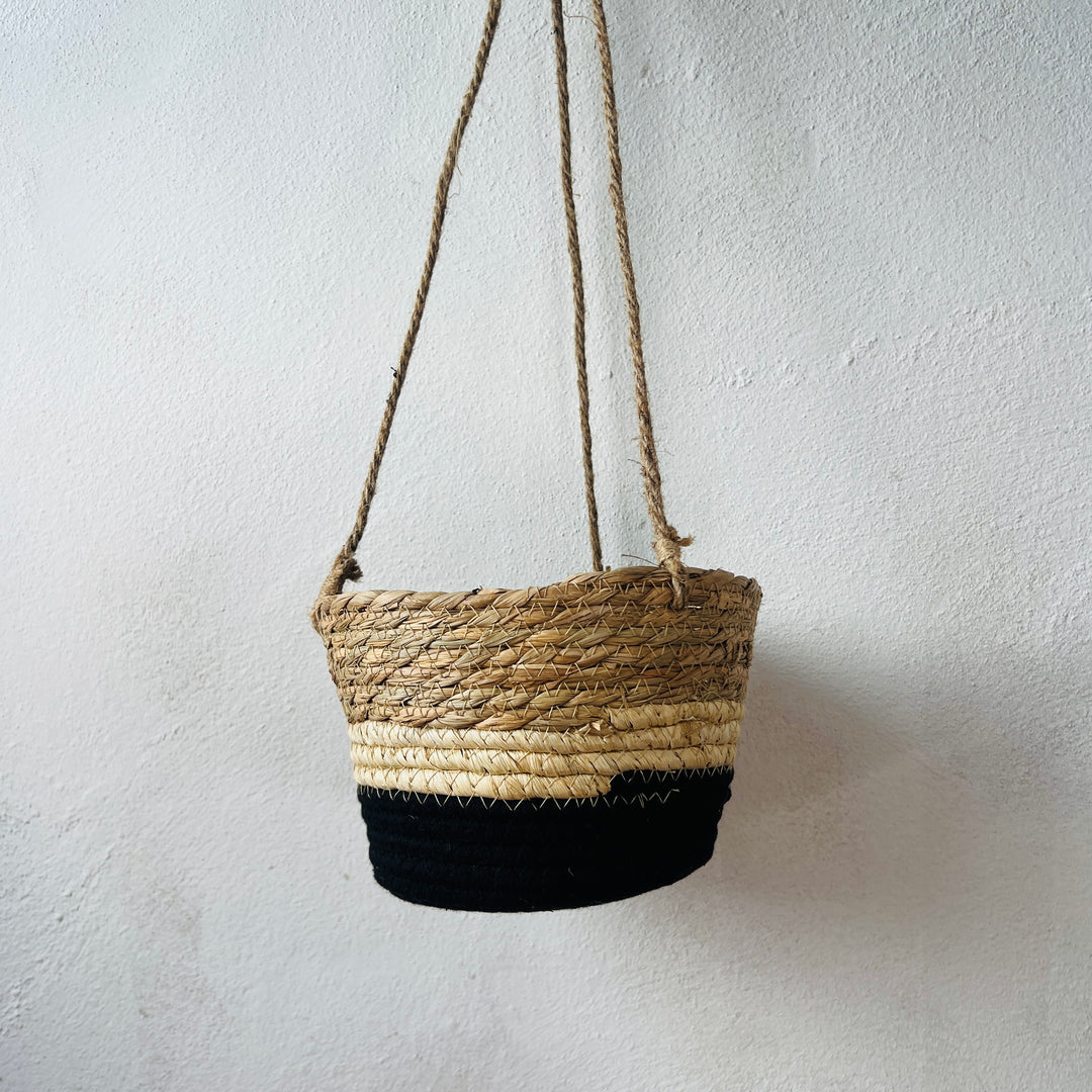 Makka Hanging Basket Black Stripes