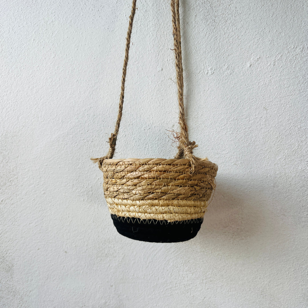 Makka Hanging Basket Black Stripes