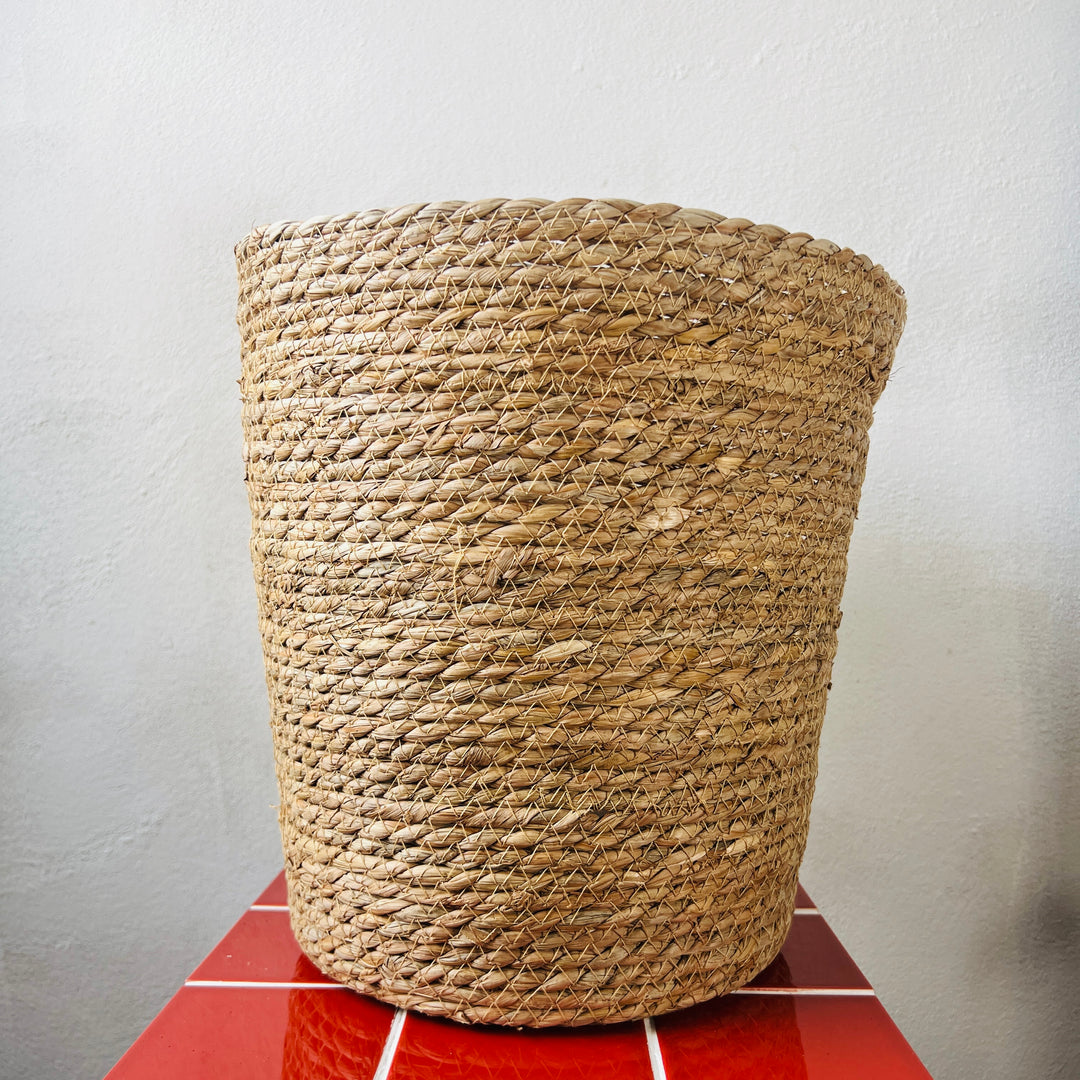Seagrass Straw Basket Pot Brown – Natural Woven Planter