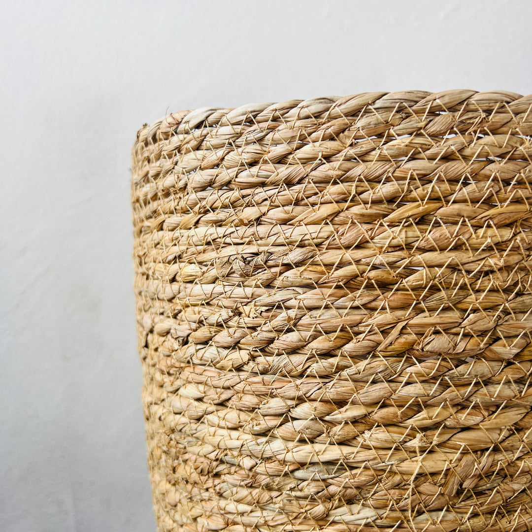 Seagrass Straw Basket Pot Brown – Natural Woven Planter