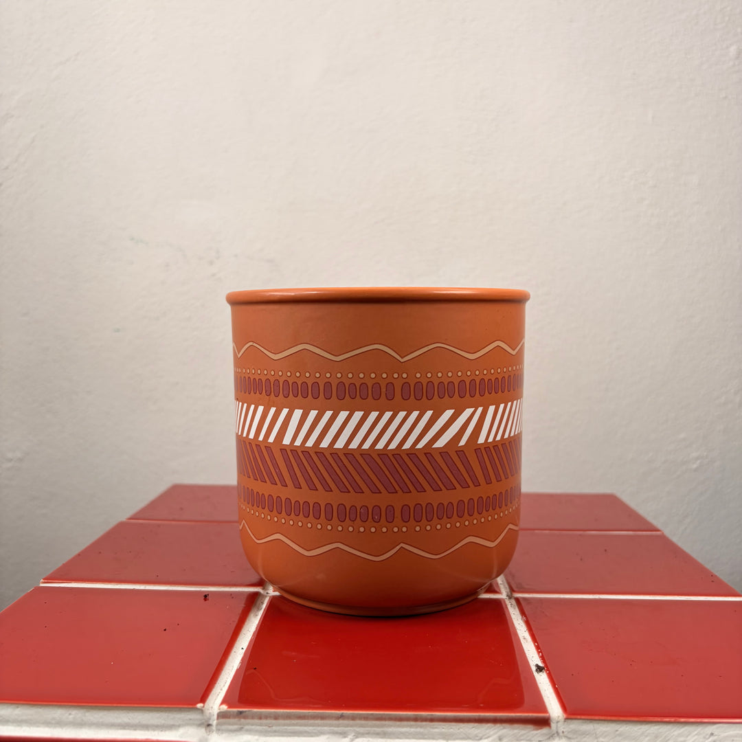 Terracotta Patterned Plant Pot 13cm