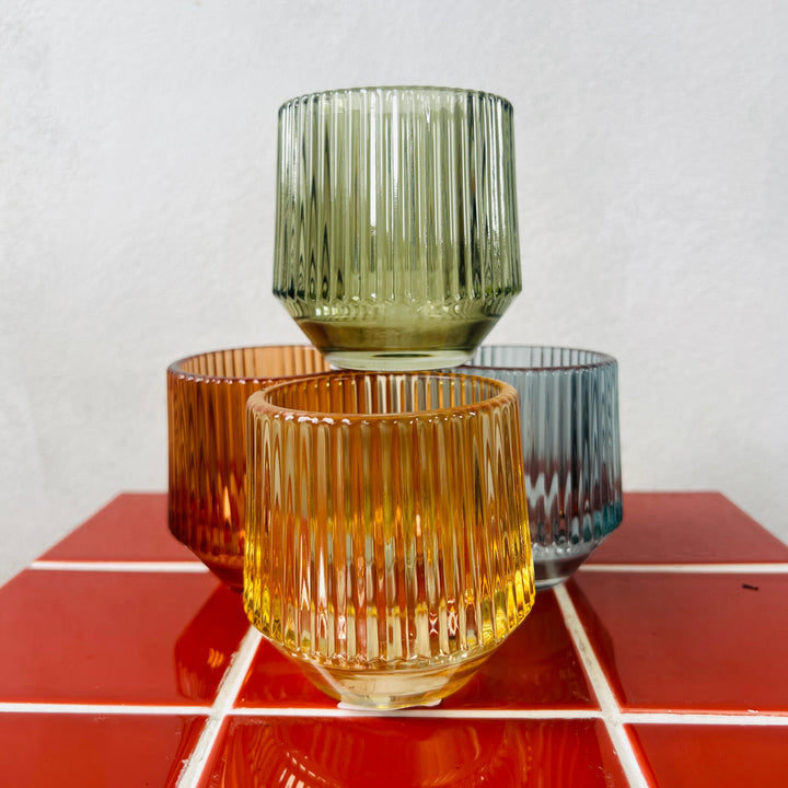Ribbed Glass Pot – 6cm