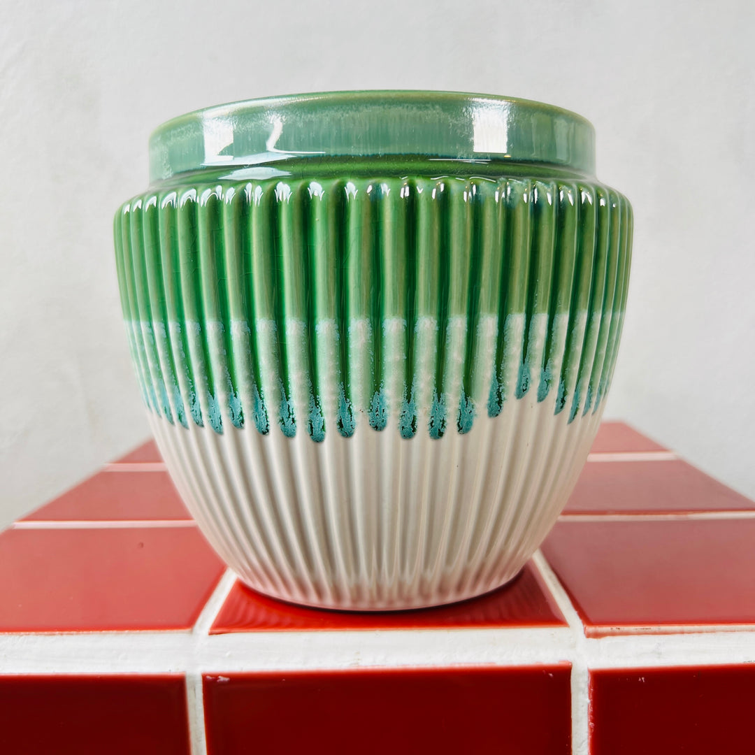 Ribbed Ceramic Pot – 12cm