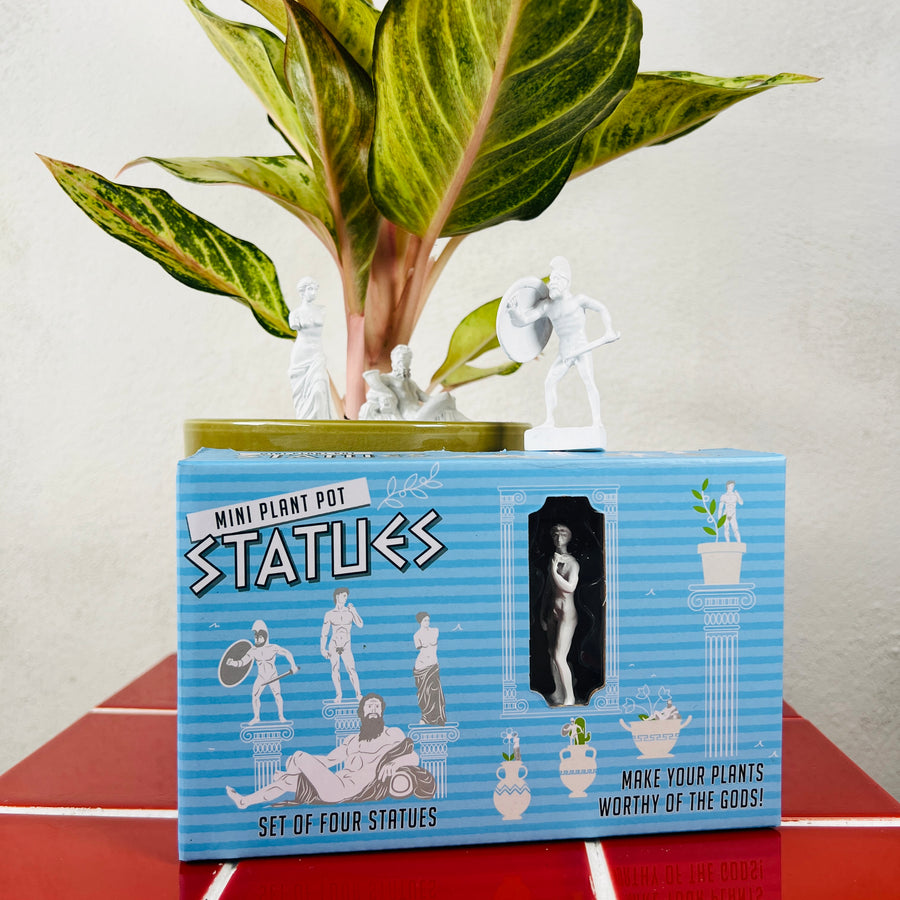 statue pot plant Mini Plant Pot Statues – Set of 4