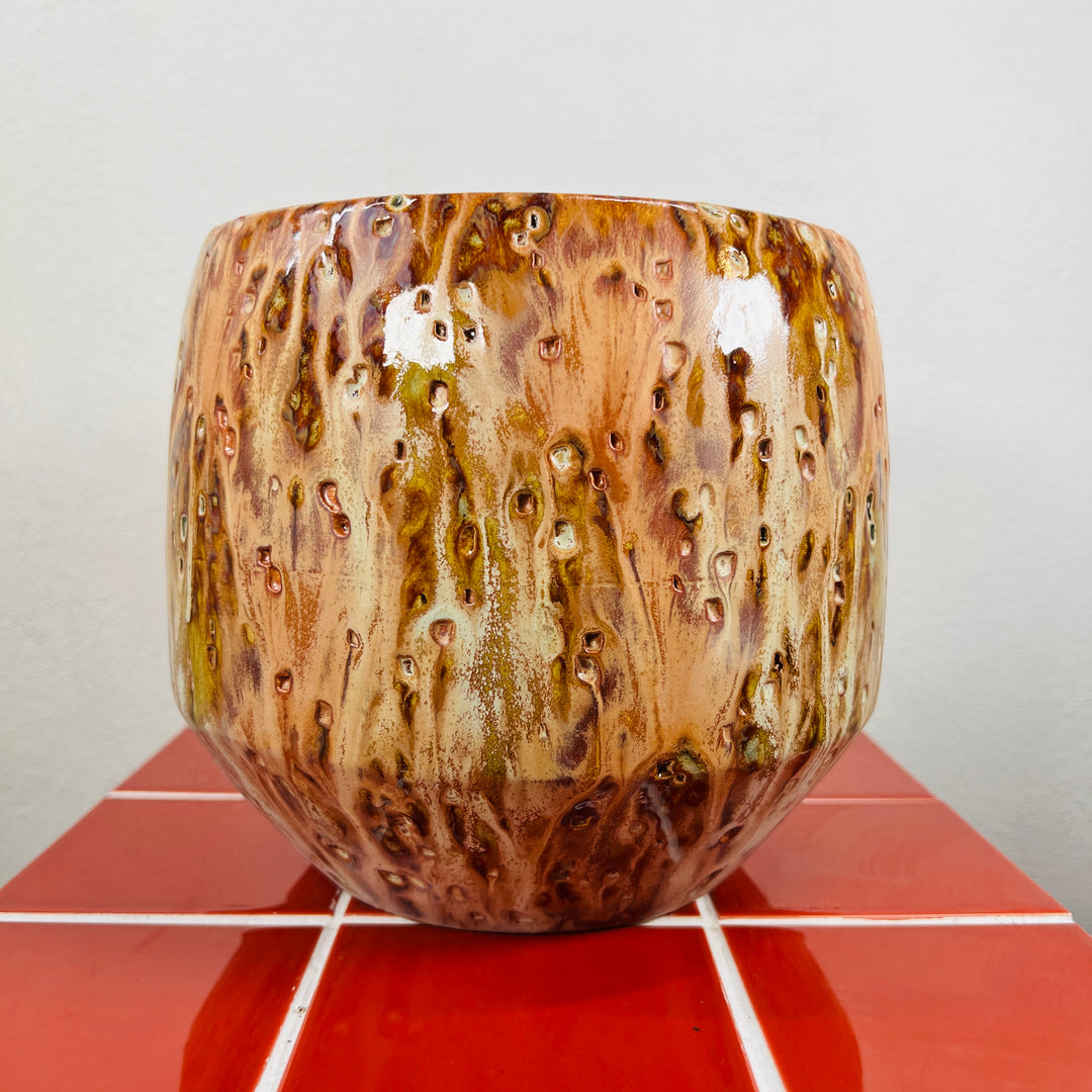 Harris Yellow Pot – Textured Ceramic Planter