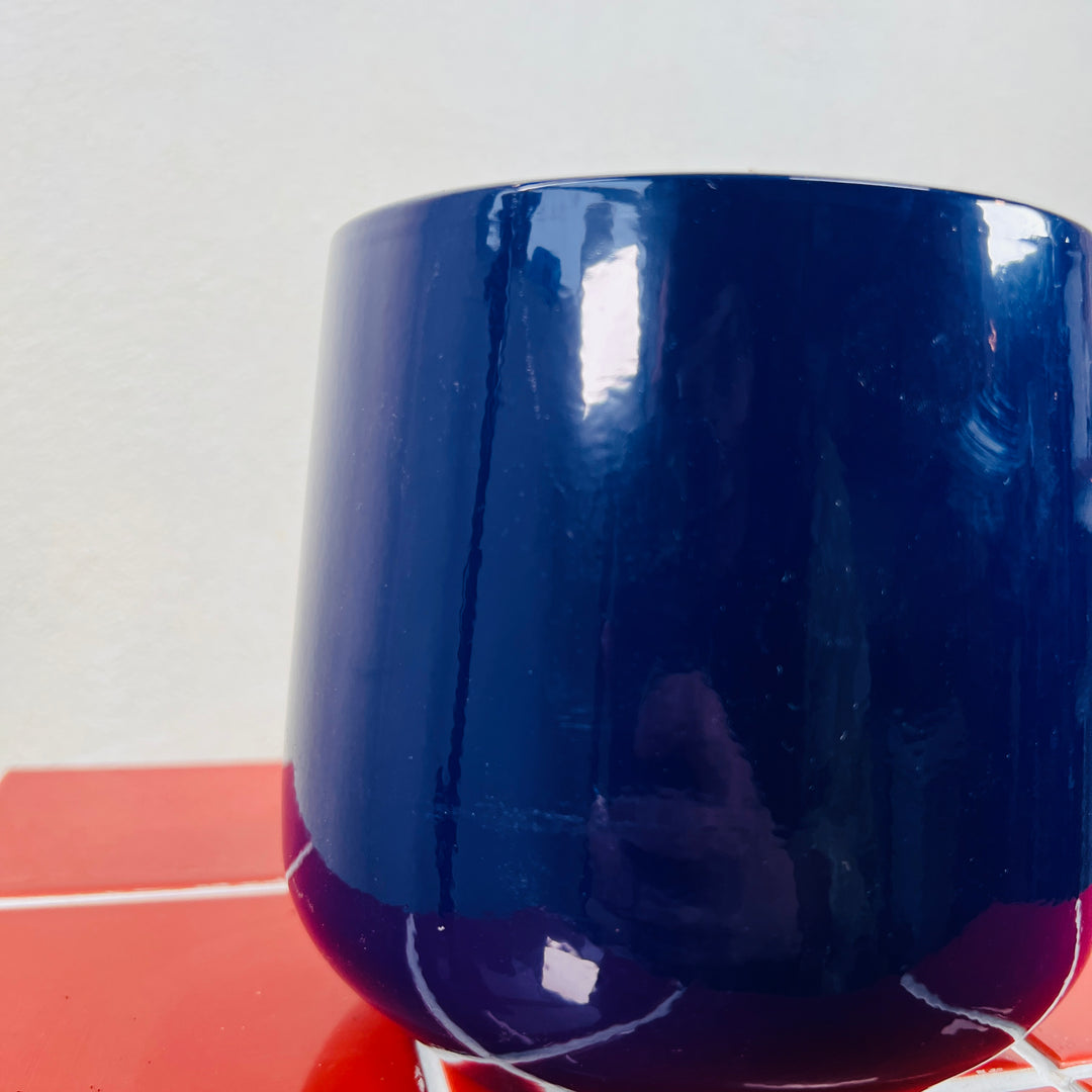 Midnight Blue Glazed Pot | D14 × H14 cm