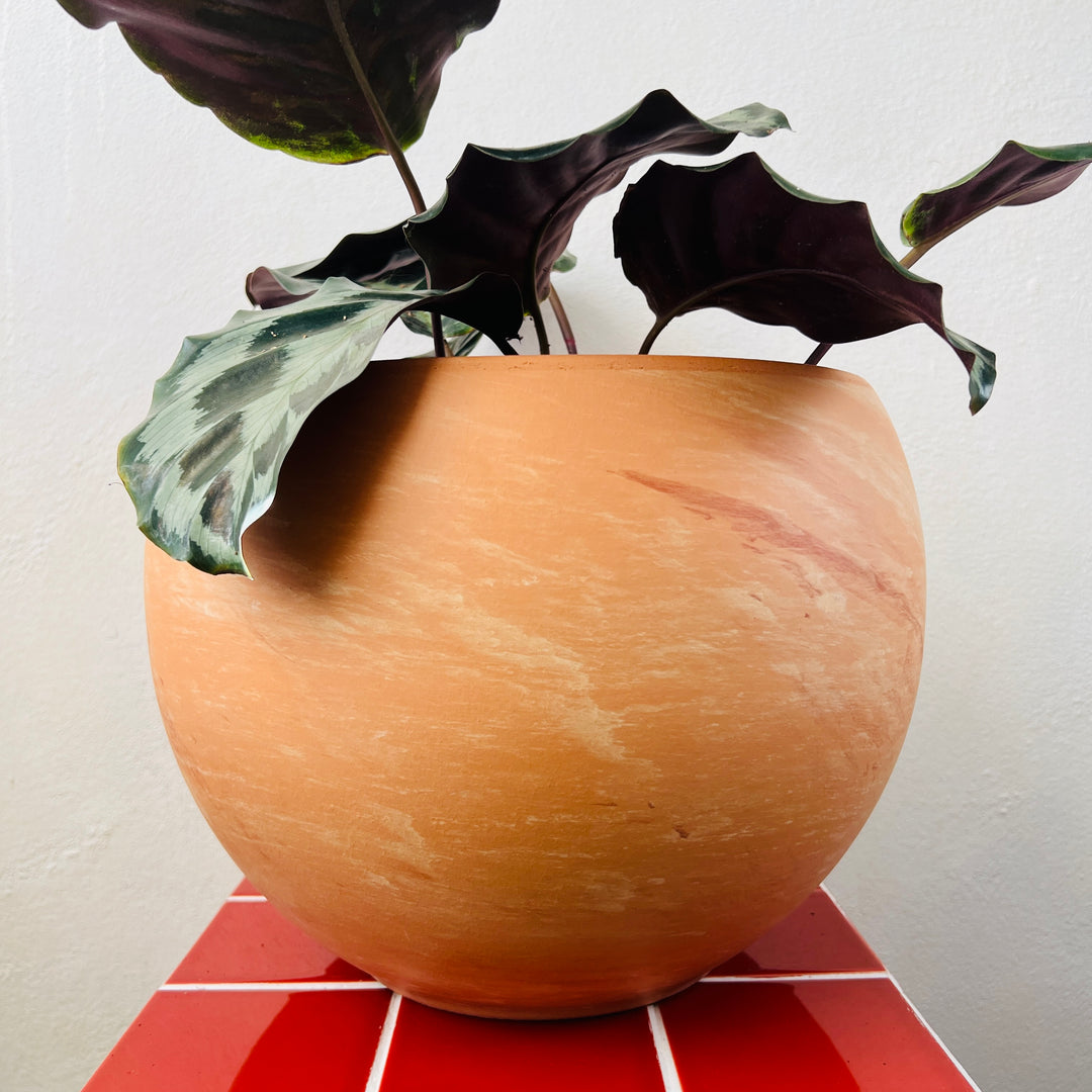 Marble Terracotta Sphere Pot