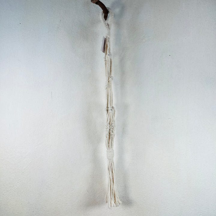 White Macrame plant hangar