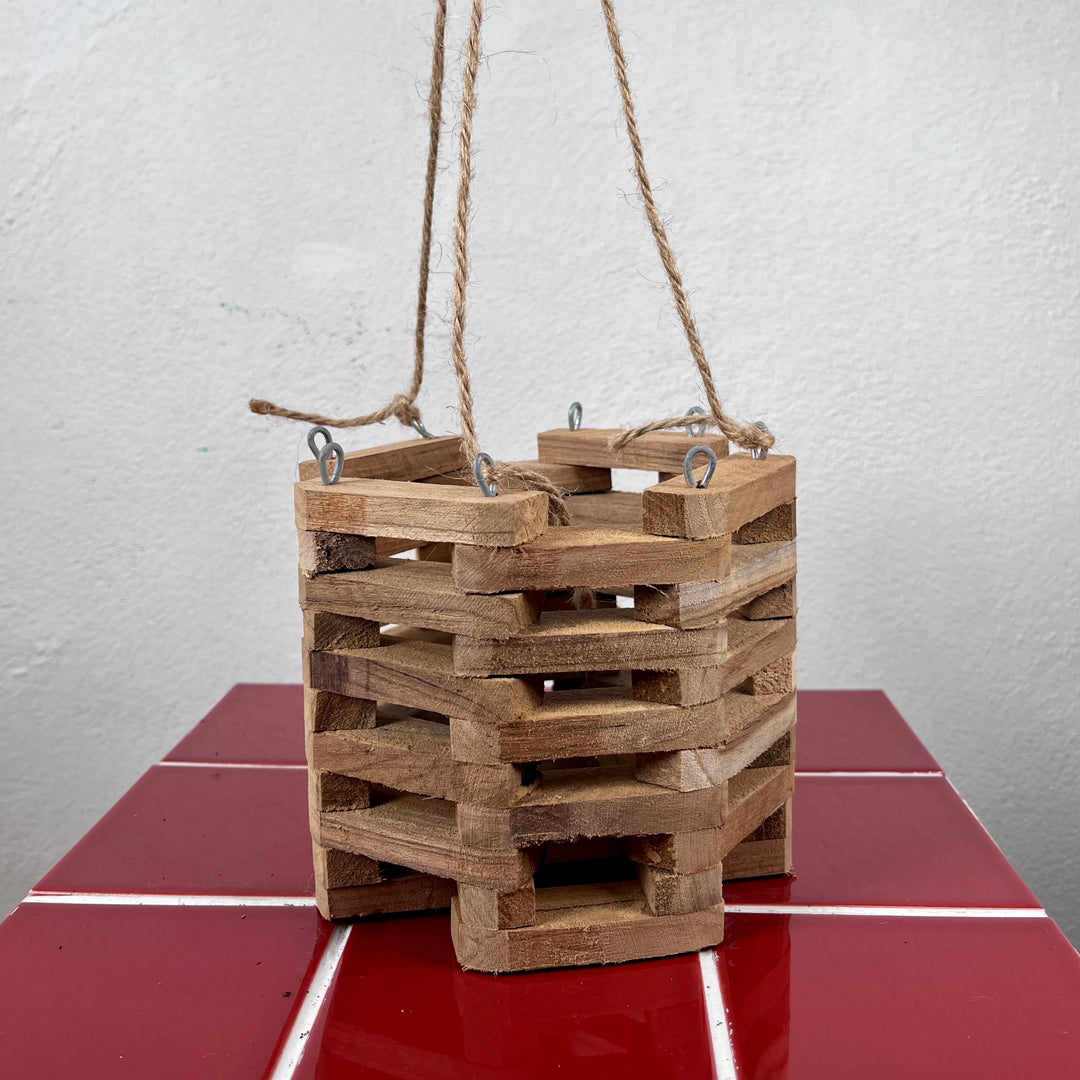 Wooden Hanging Basket Planter
