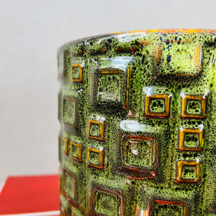 Evora Green Textured Ceramic Plant Pot | Indoor Planter