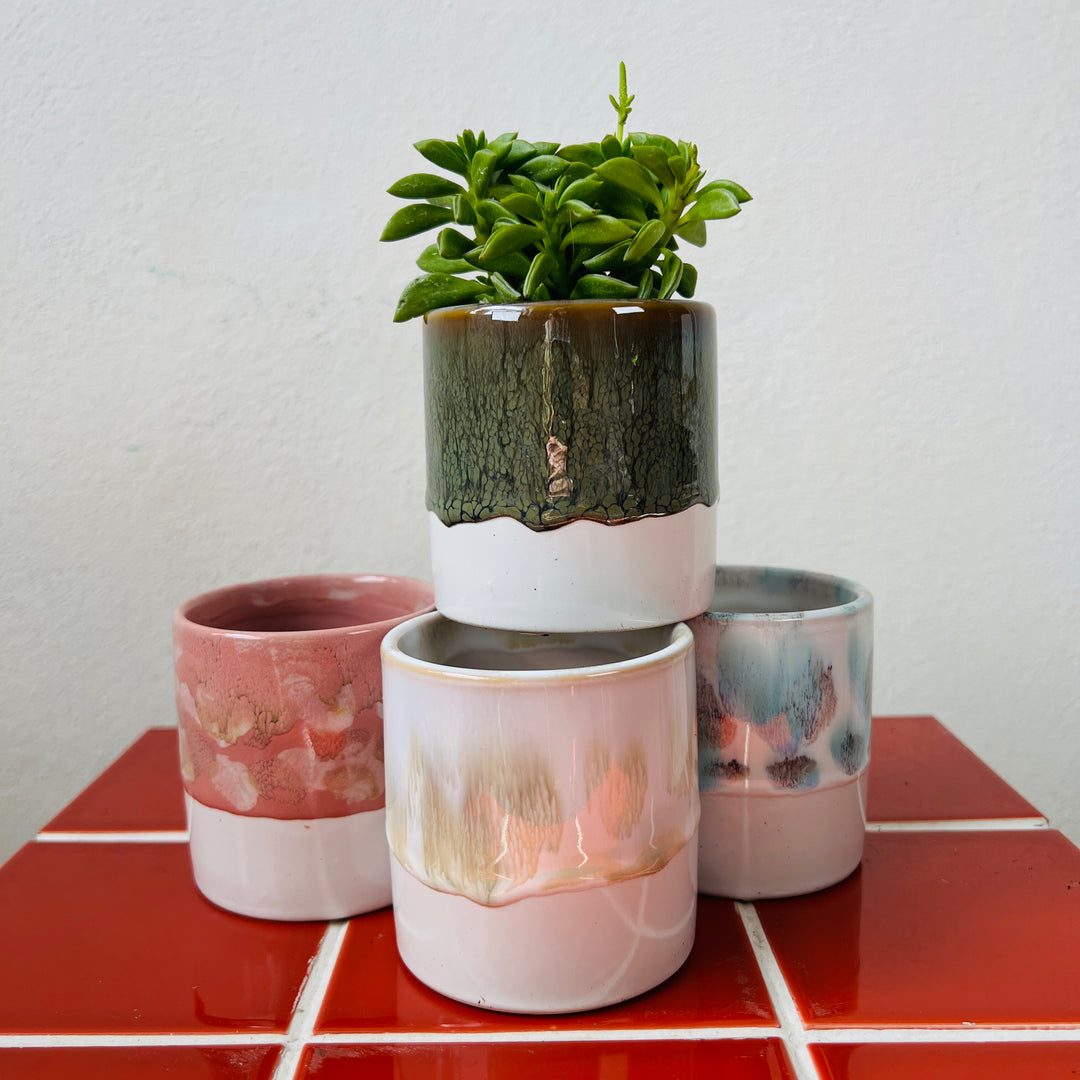 Mini Drip Glaze Ceramic Plant Pot 6cm – Lucky Dip