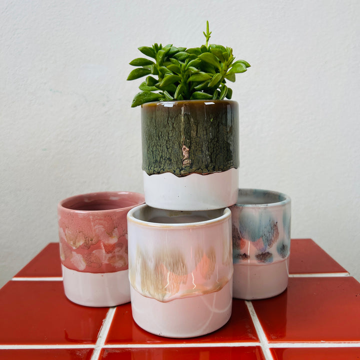Mini Drip Glaze Ceramic Plant Pot 6cm – Lucky Dip