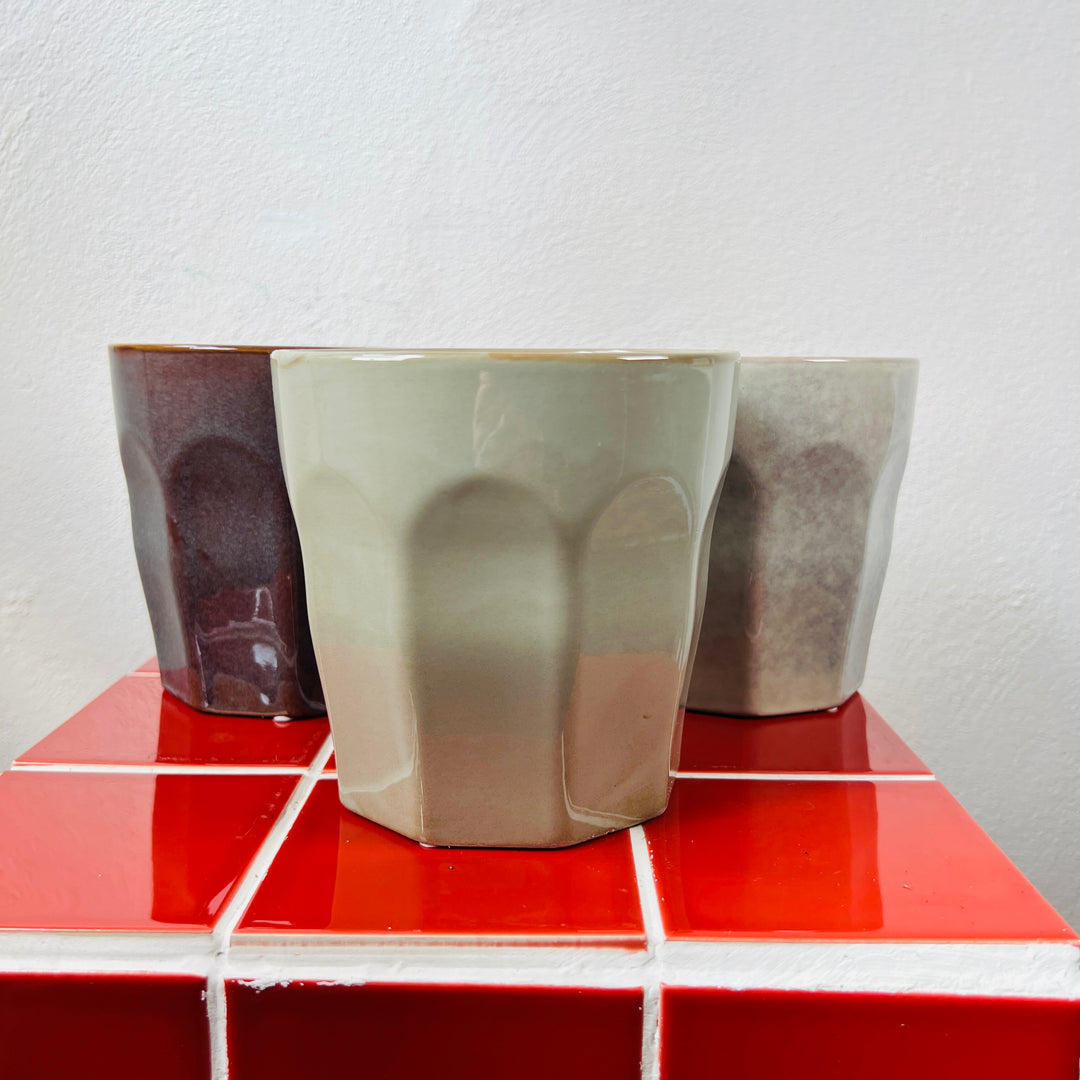 Faceted Glazed Pot lucky dip  – 12cm