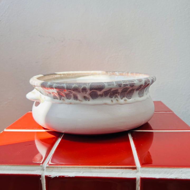 Rustic Glazed Bowl Planters