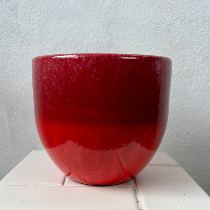 Pot Palazo – Red & Purple Ceramic Plant Pot (Ø16 × H14 cm)