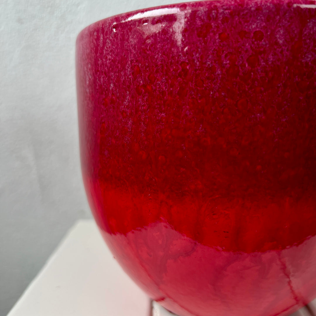 Pot Palazo – Red & Purple Ceramic Plant Pot (Ø16 × H14 cm)
