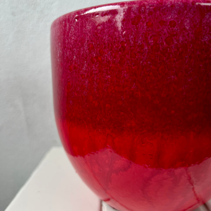 Pot Palazo – Red & Purple Ceramic Plant Pot (Ø16 × H14 cm)