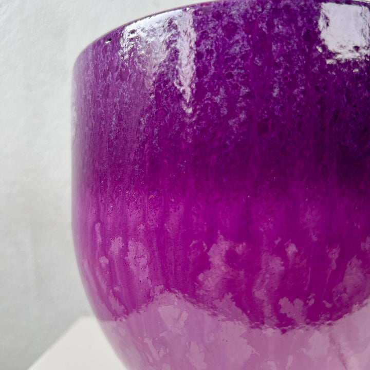 Pot Palazo – Red & Purple Ceramic Plant Pot (Ø16 × H14 cm)