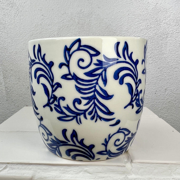 Blue Fleur pot