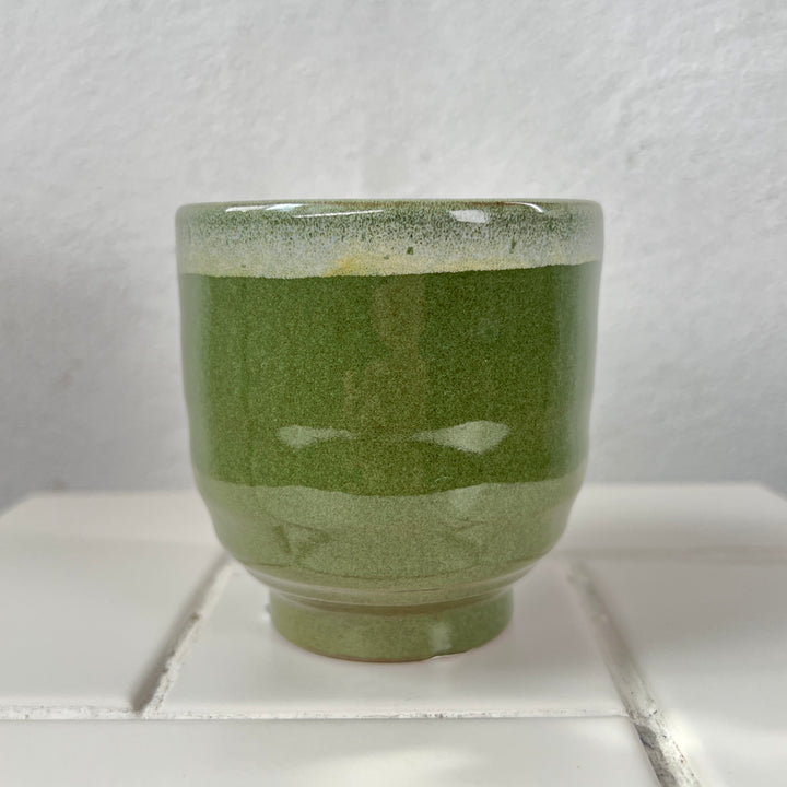 Pot Nova Green Glazed Planter – Small (Ø8 × H8.5 cm)