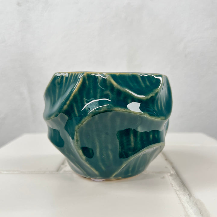 Pot Bianca – Blue & Orange, D9.5 × H7cm