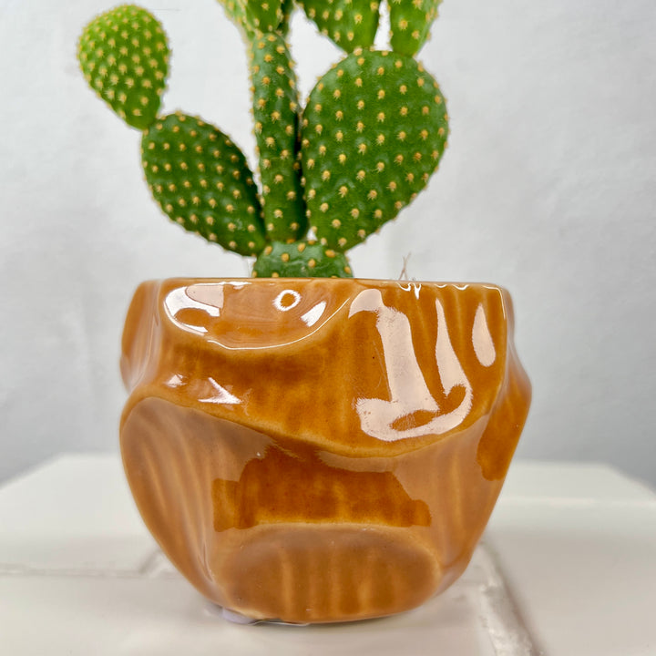 Pot Bianca – Blue & Orange, D9.5 × H7cm