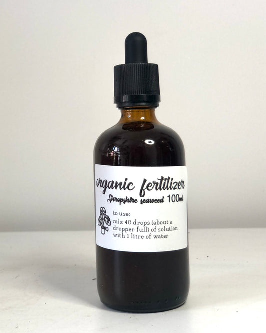 Premium Organic Liquid Seaweed 100mL in amber glass bottle