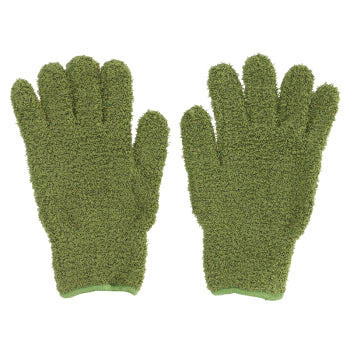 Plant Dust Gloves – Green Microfibre