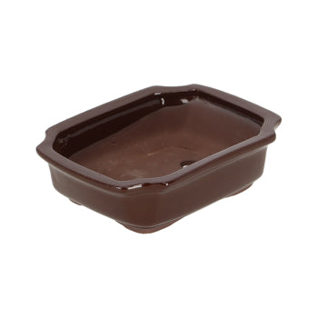 Rectangular Bonsai Pot with Saucer – Small