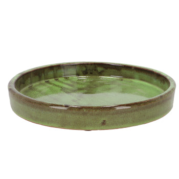 Glazed Flower Pot with Saucer