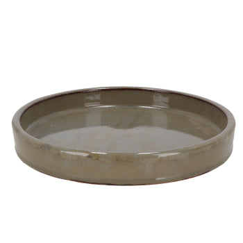 Glazed Flower Pot with Saucer