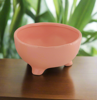 Terracotta bowl with feet