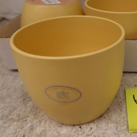 Matte Ceramic Plant Pot 12cm – Yellow