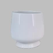 Curvy white pot