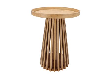 Wooden Side Table / Plant Stand – Slatted Design