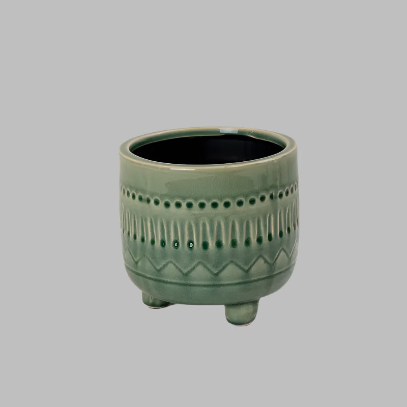 Green Tripod Pot