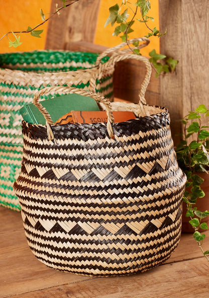 Black Natural Seagrass Basket