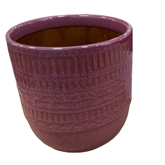 Deluxe Glazed Ceramic Pot (Plum)