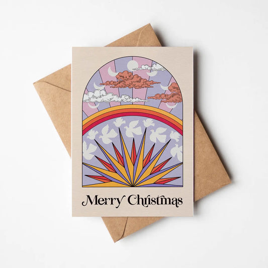 Merry Christmas - Starburst Christmas Card