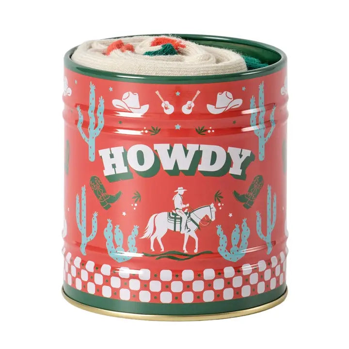 Howdy- Socks in A Can