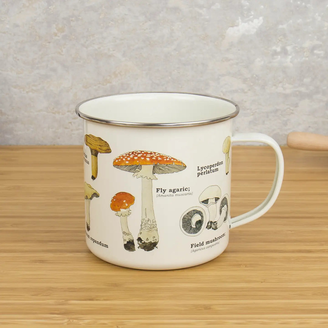 Botanica Enamel Mug – Mushrooms Design