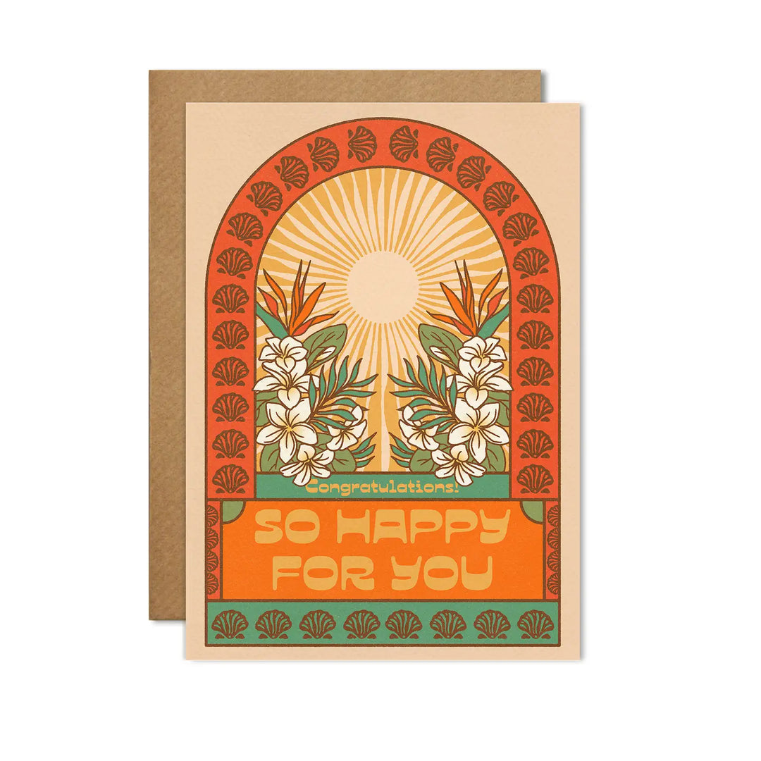 So Happy For You Card Flowers
