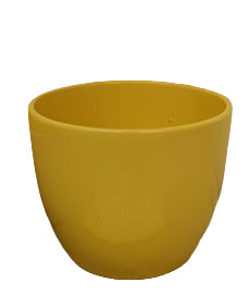 Round yellow pot